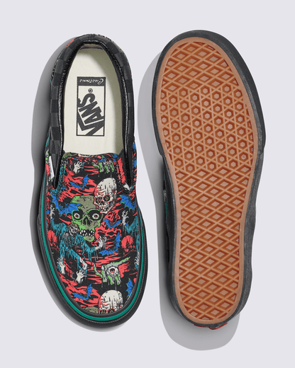 Vans Customs Classic Slip-On Platform Halloween Shoe in Customs