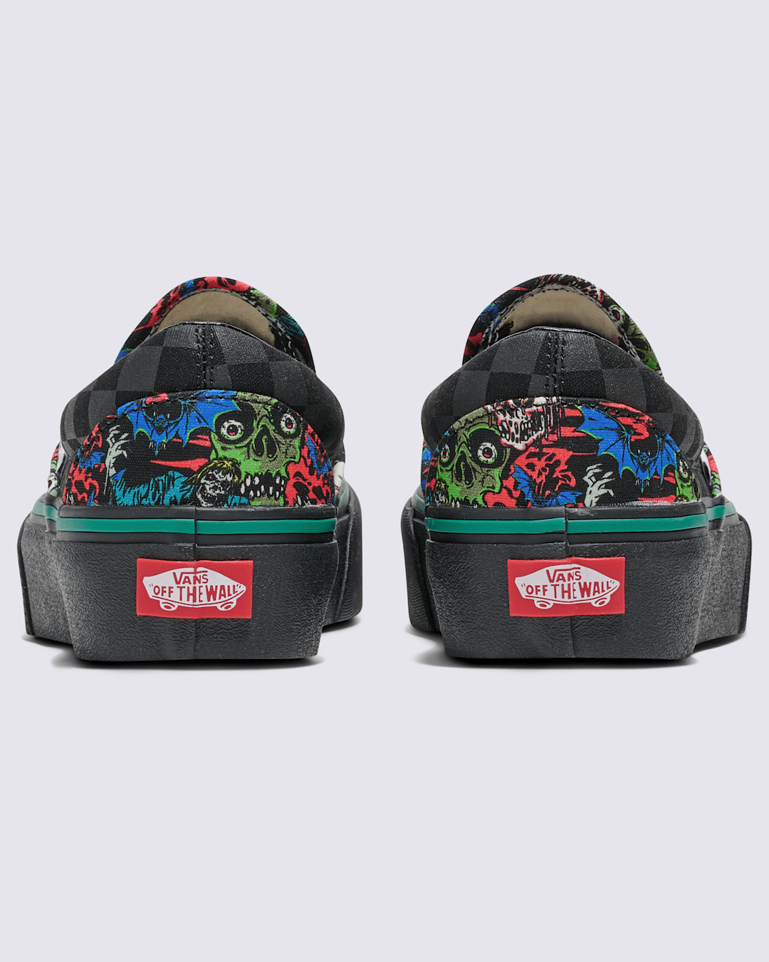 Vans Customs Classic Slip-On Platform Halloween Shoe in Customs