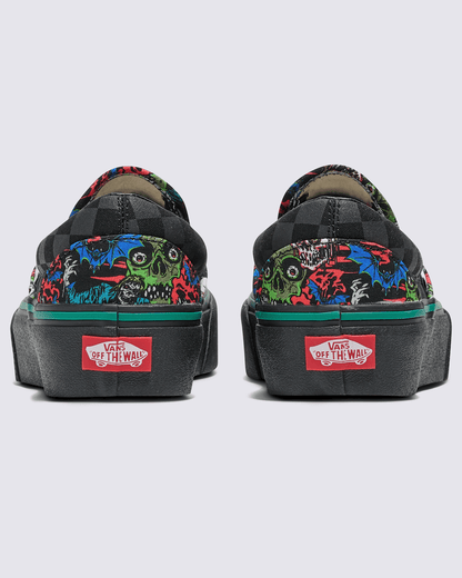 Vans Customs Classic Slip-On Platform Halloween Shoe in Customs