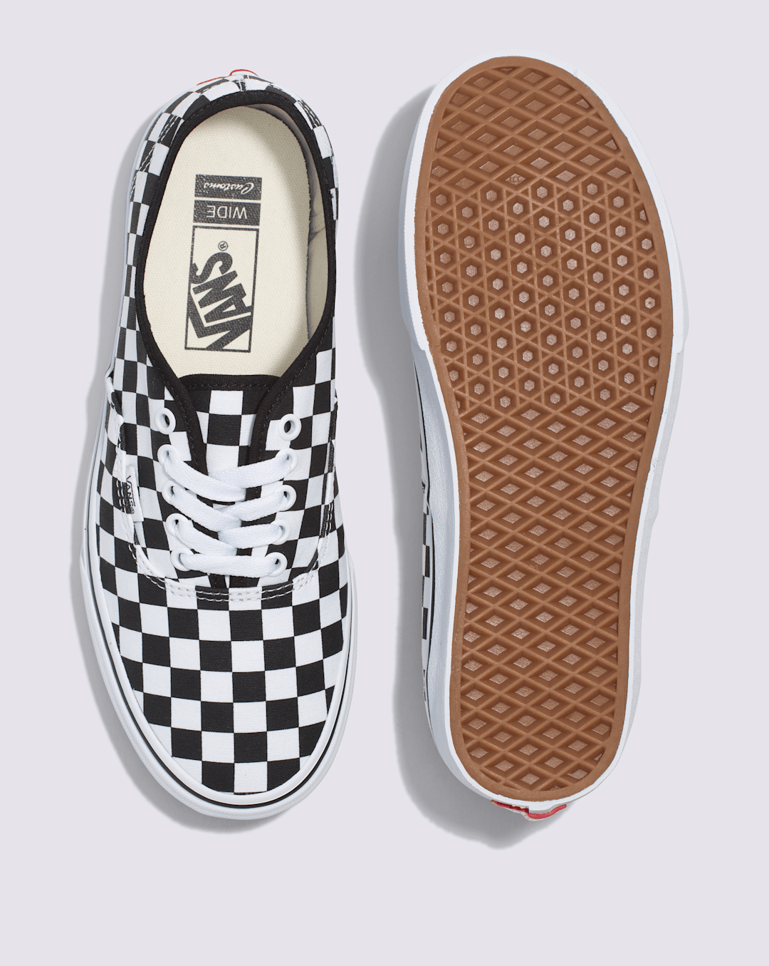 Vans Customs Authentic Checkerboard Wide Shoe in Customs