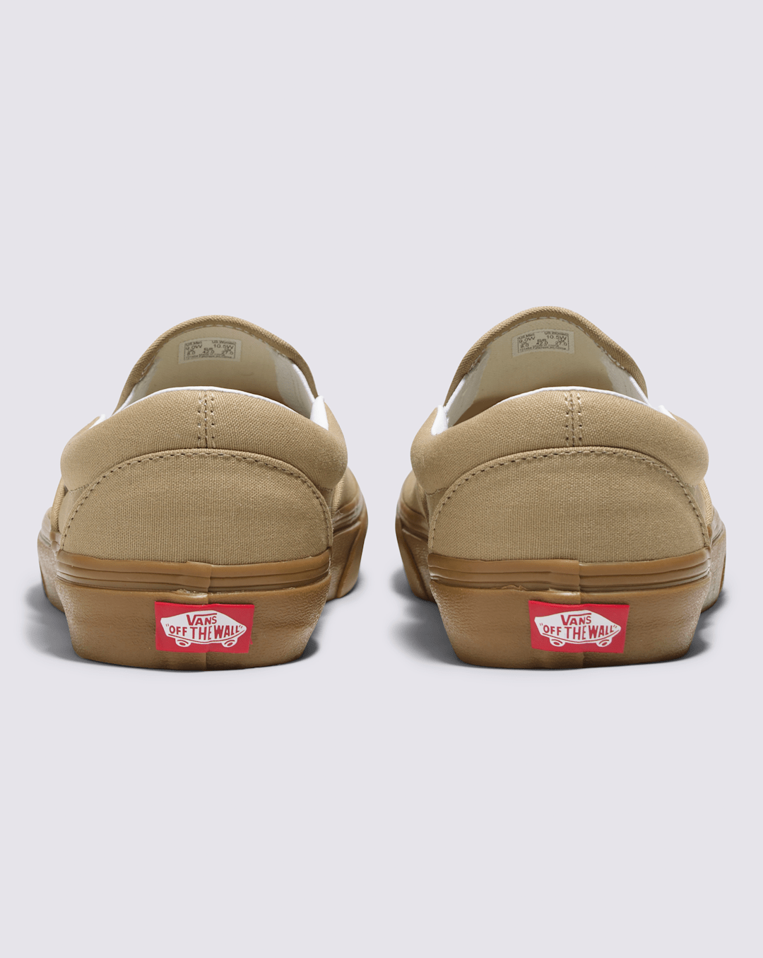 Vans Customs Classic Slip-On Wide Shoe in Tan Brown
