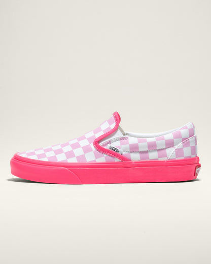 Vans Customs Classic Slip-On Checkerboard Wide Shoe in Customs