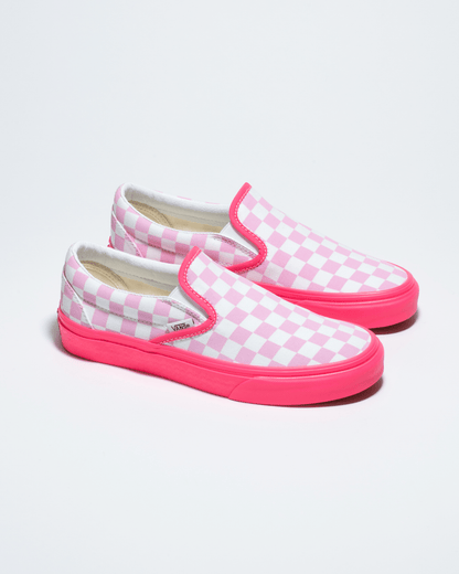 Vans Customs Classic Slip-On Checkerboard Wide Shoe in Customs