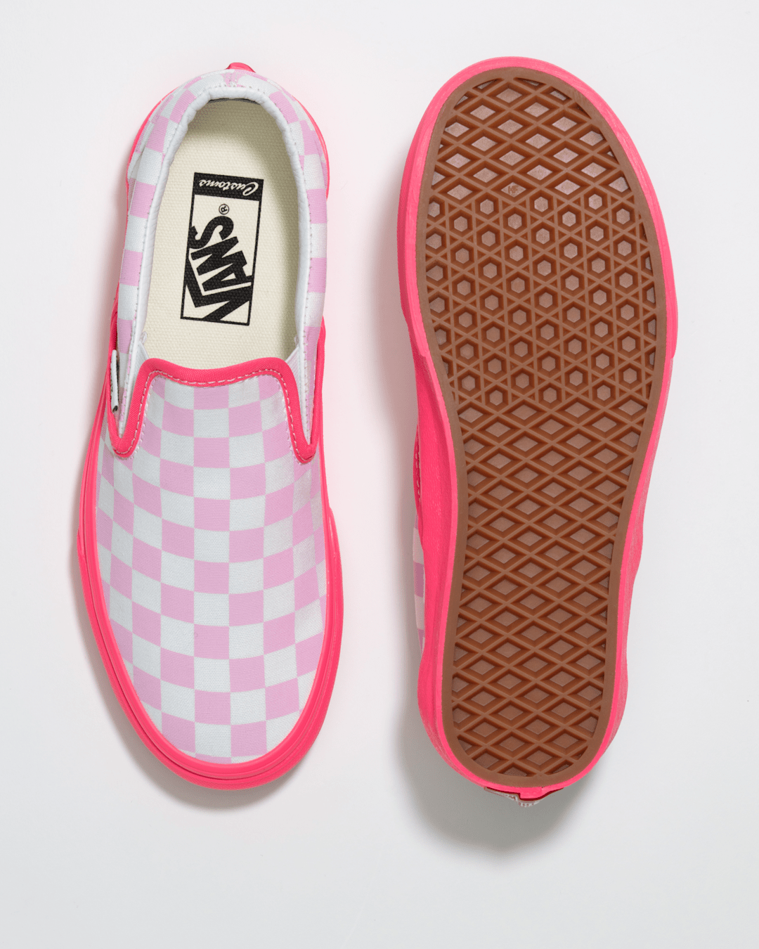 Vans Customs Classic Slip-On Checkerboard Shoe in Customs