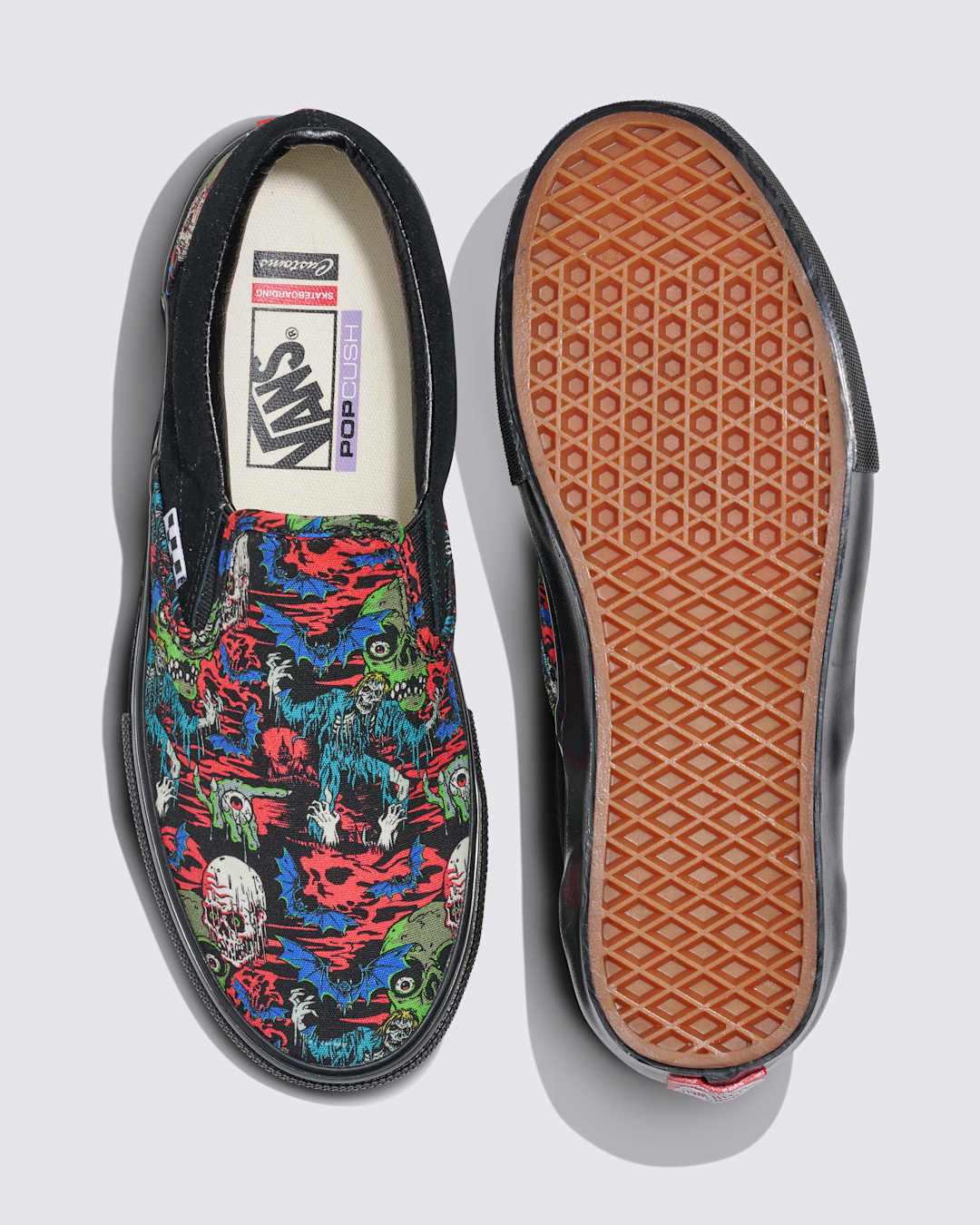 Vans Customs Skate Slip-On Halloween Shoe in Customs