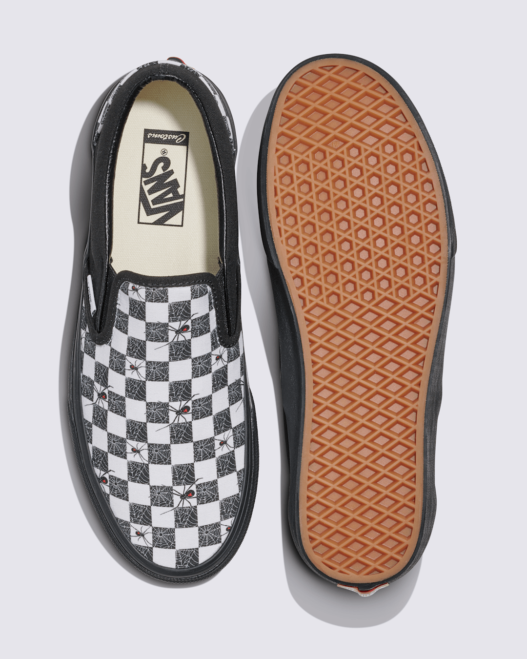Vans Customs Classic Slip-On Halloween Checkerboard Shoe in Customs