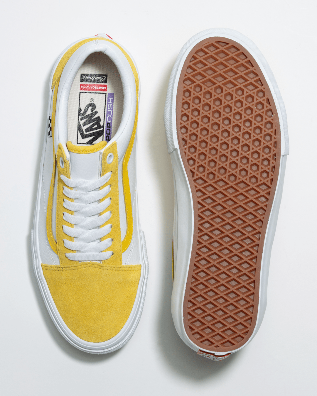 Vans Customs Skate Old Skool Leather Shoe in Customs