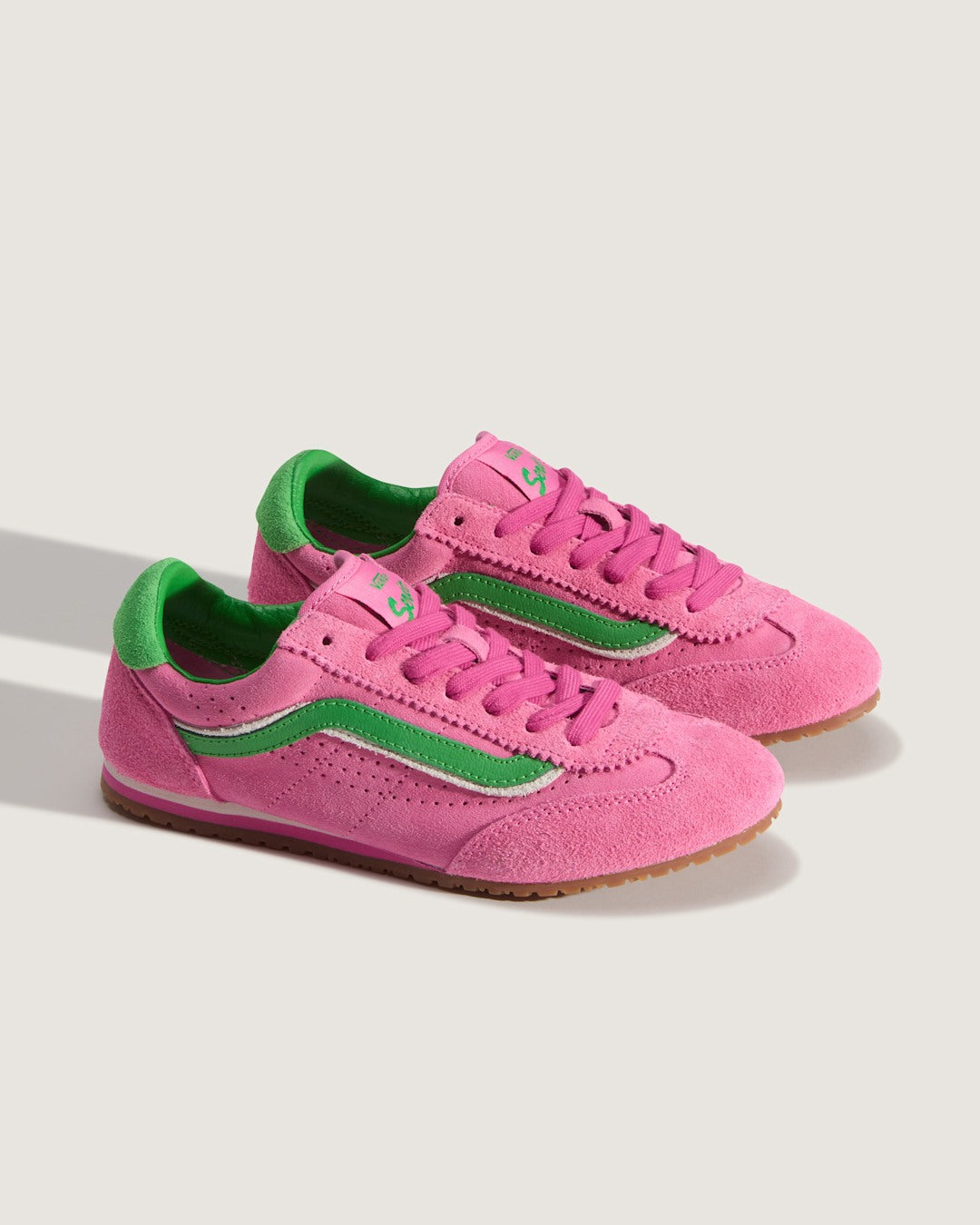 Vans Super Lowpro Shoe in Fizz Pink / Bright Green