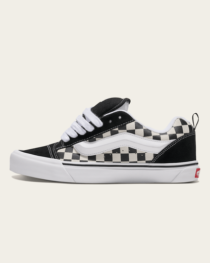 Vans Knu Skool Checkerboard Shoe in Checkerboard Black / True White