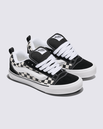 Vans Knu Skool Checkerboard Shoe in Checkerboard Black / True White