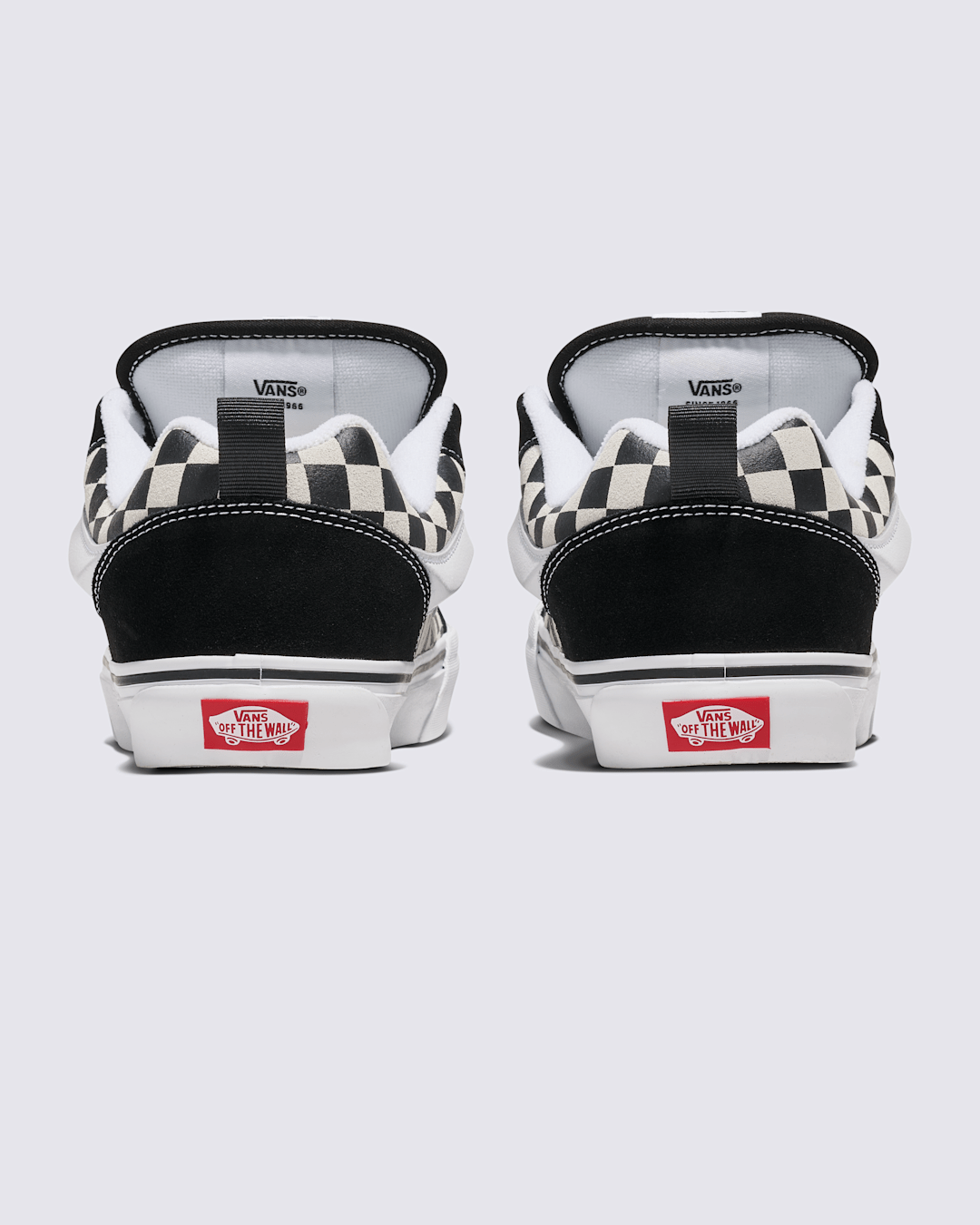 Vans Knu Skool Checkerboard Shoe in Checkerboard Black / True White