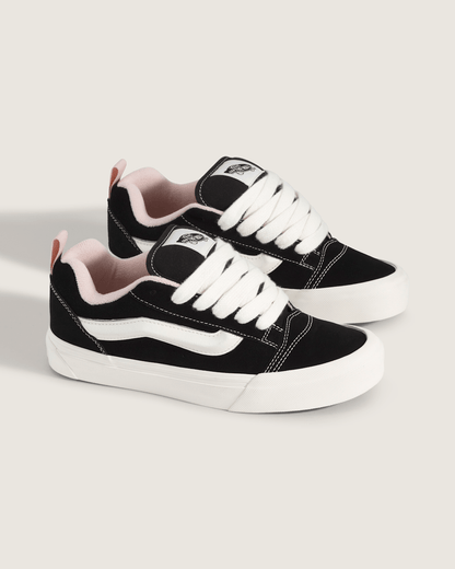 Vans Knu Skool Shoe in Black / Sepia Rose Pink