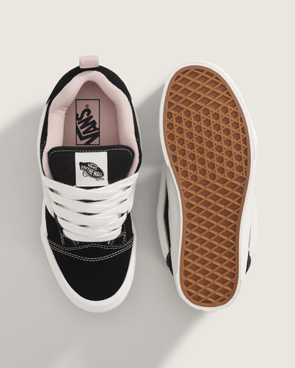 Vans Knu Skool Shoe in Black / Sepia Rose Pink
