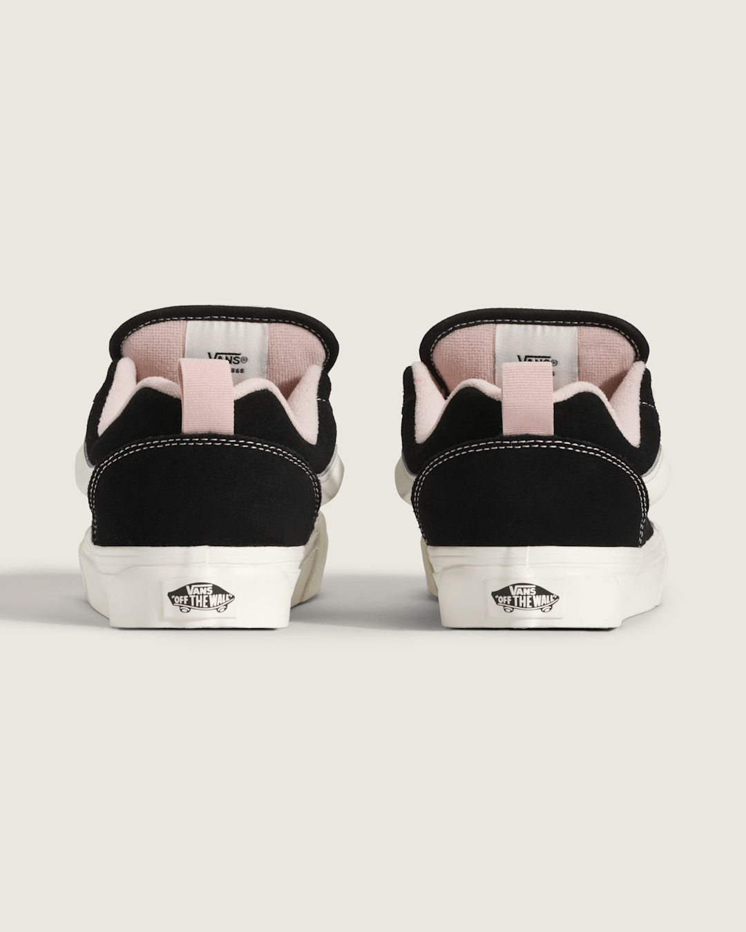 Vans Knu Skool Shoe in Black / Sepia Rose Pink