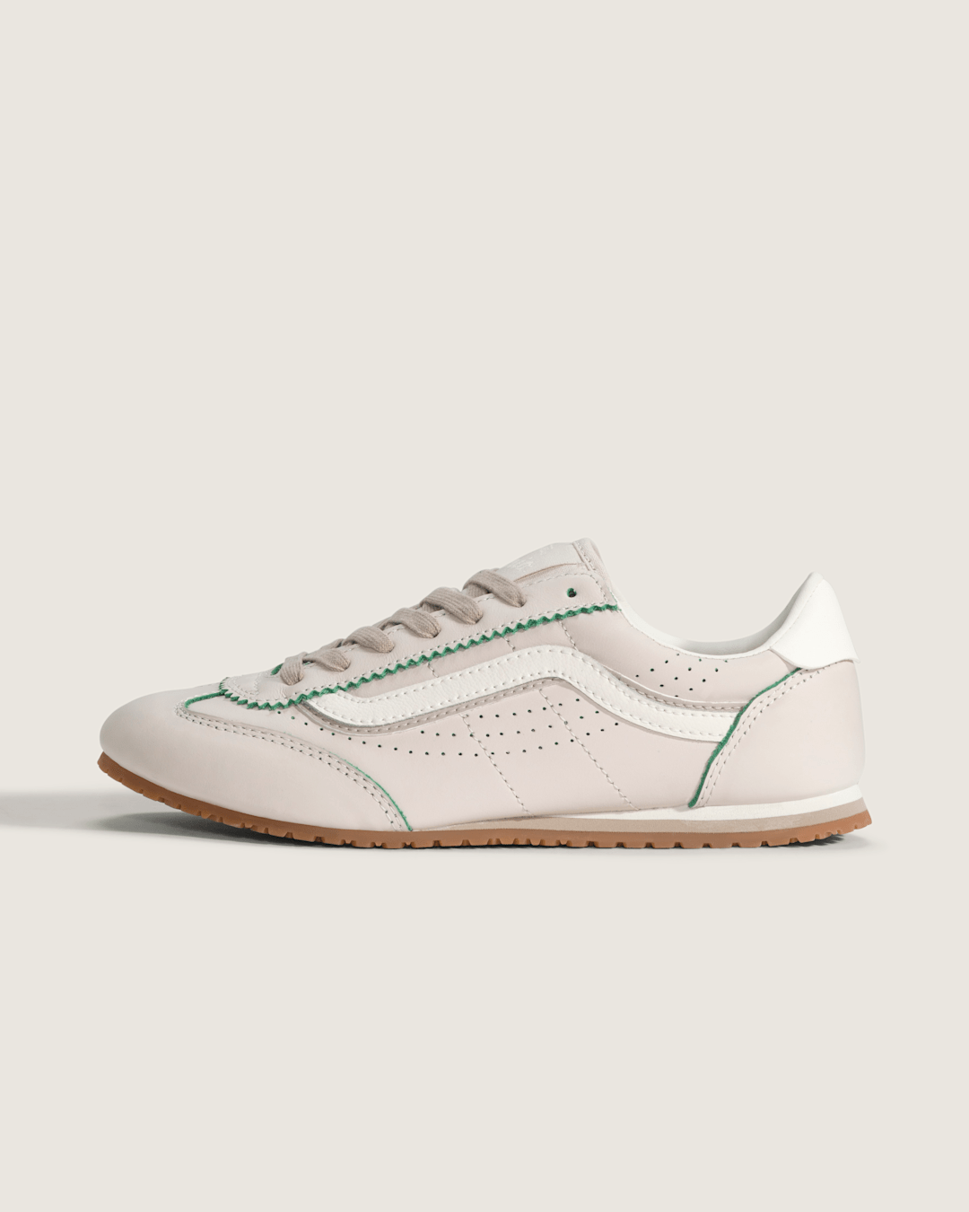 Vans Super Lowpro Shoe in Taupe Mist Beige / Sea Green