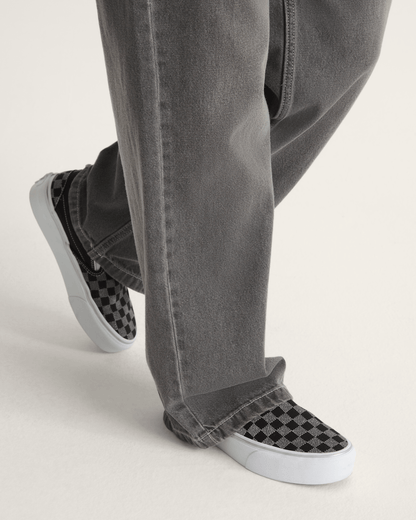 Vans Classic Slip-On Platform Checkerboard Shoe in Checkerboard Black
