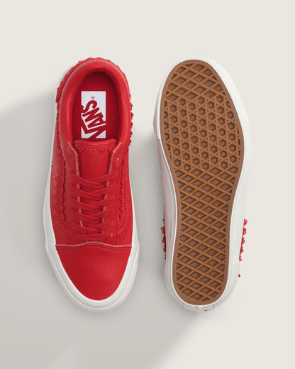 Vans Premium Old Skool Shoe in Racing Red