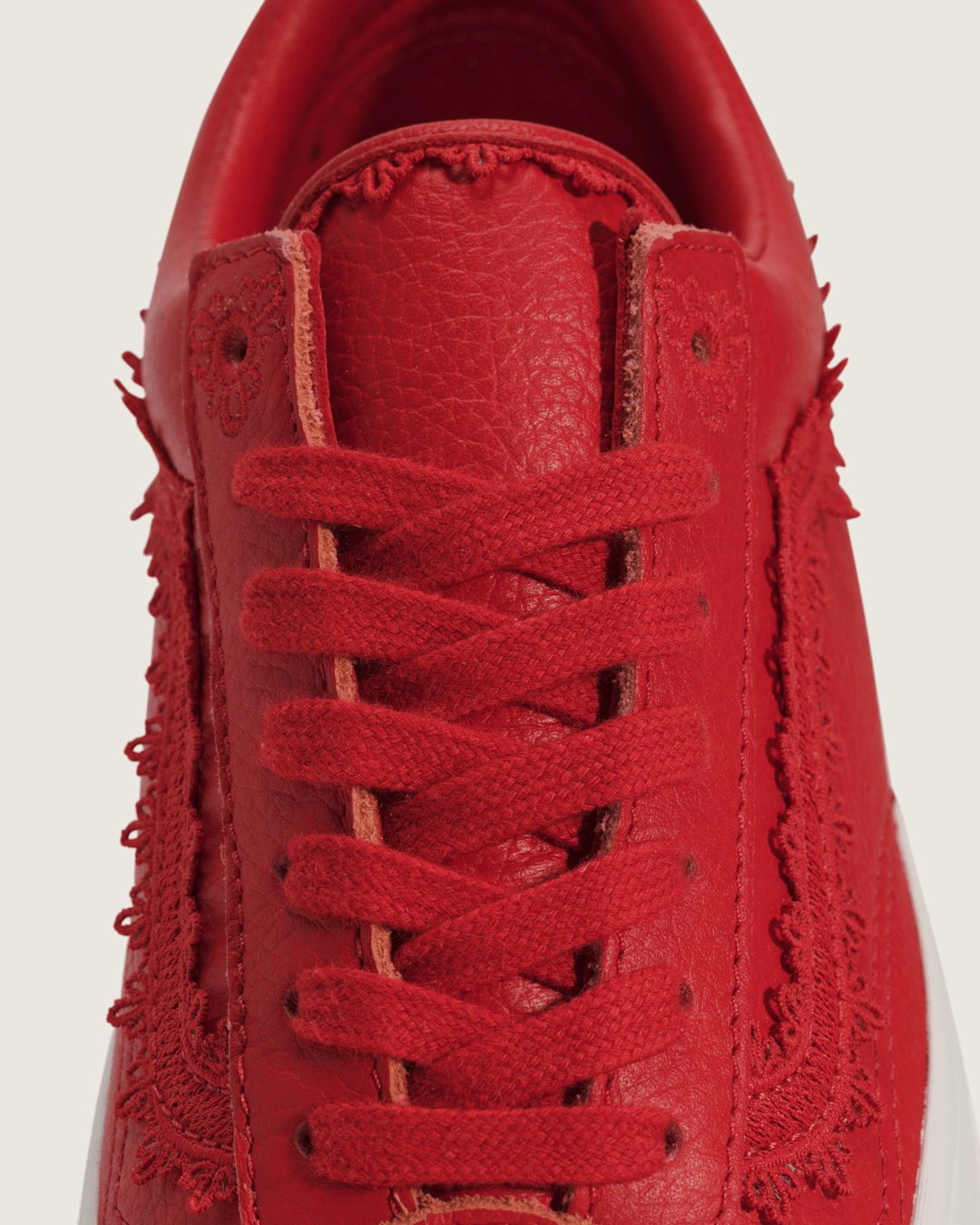 Vans Premium Old Skool Shoe in Racing Red