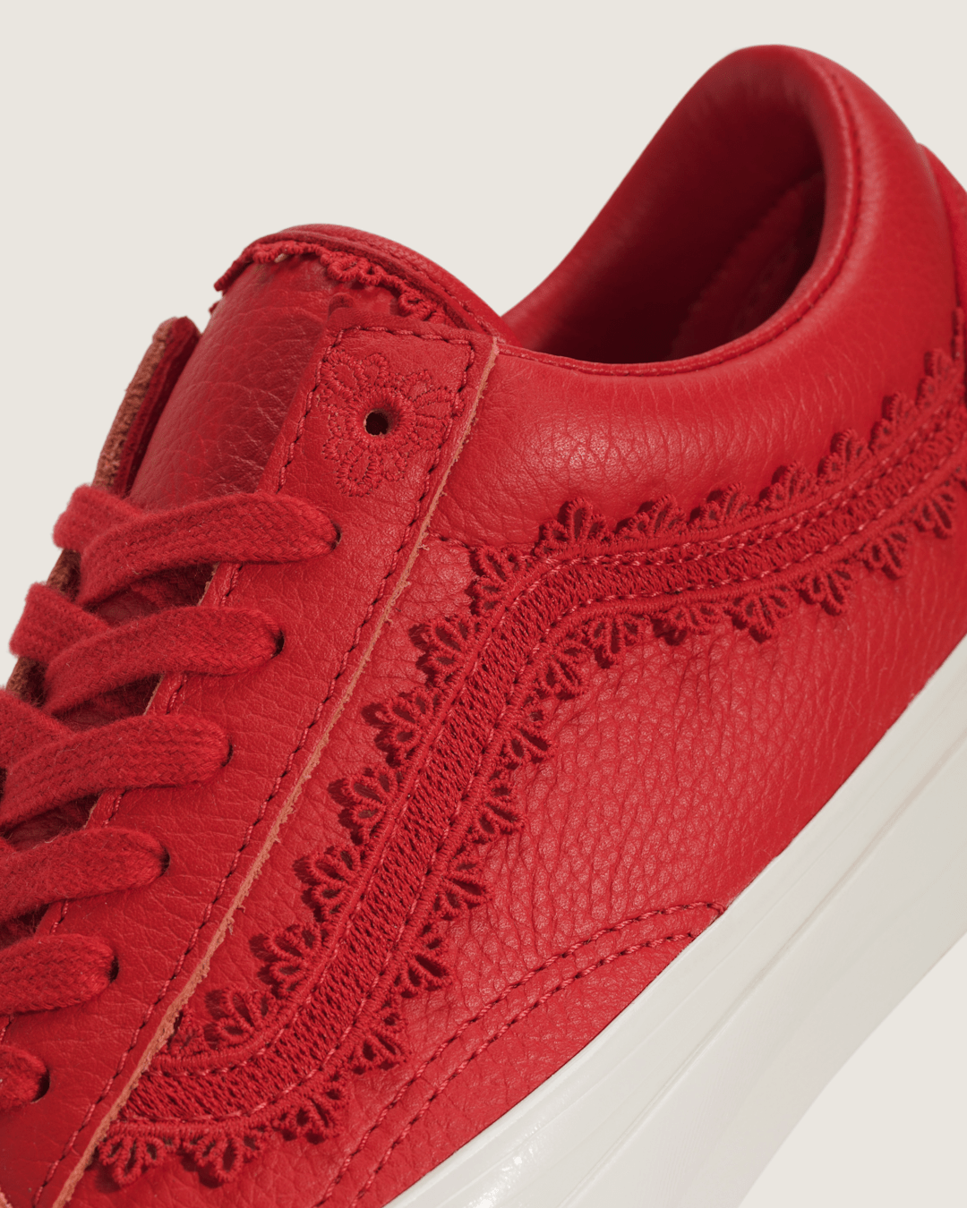 Vans Premium Old Skool Shoe in Racing Red