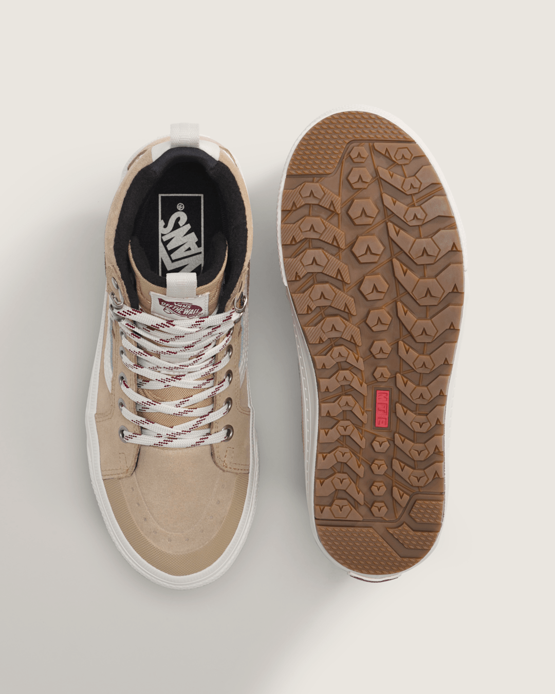 Vans Sk8-Hi Waterproof Insulated Shoe in Brown / White