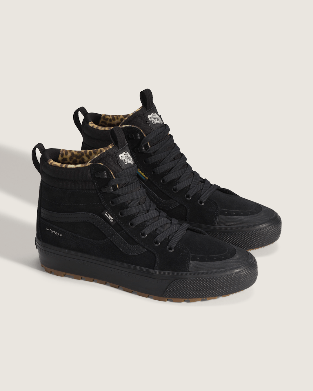 Vans Sk8-Hi Waterproof Insulated Shoe in Leopard Black