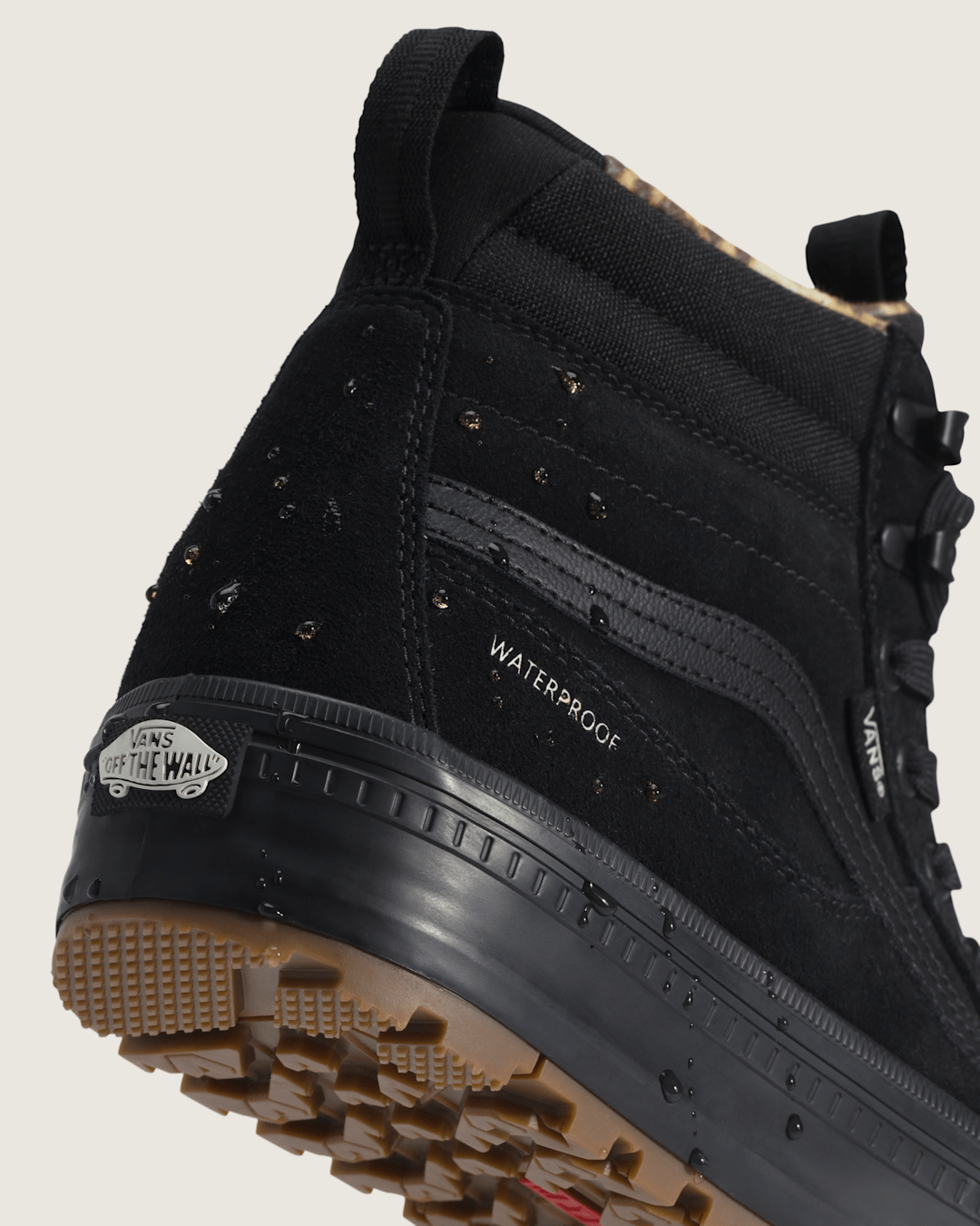 Vans Sk8-Hi Waterproof Insulated Shoe in Leopard Black