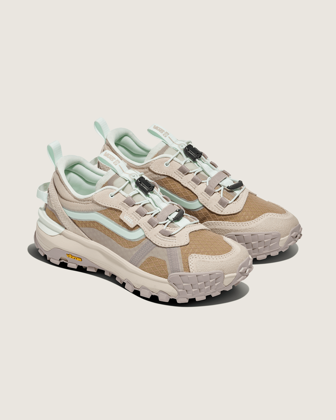 Vans Crosspath XC Shoe in Peyote Beige / Mint Green