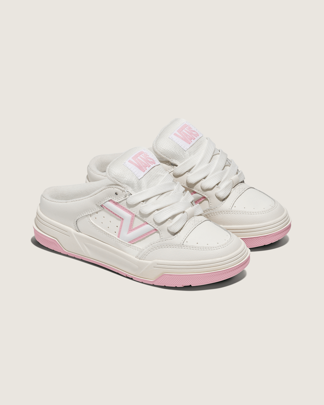 Vans Upland Mule Shoe in Off White / Pink