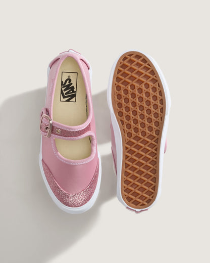 Vans Little Kids Mary Jane Shoe in Dazzled Dawn Pink