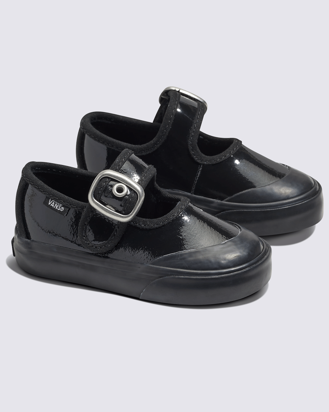 Vans Toddler Mary Jane Shoe in Gothic Shine Black