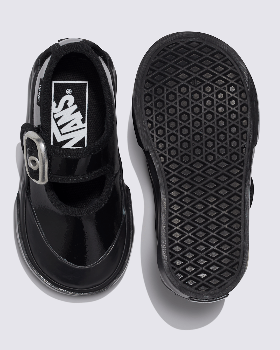 Vans Toddler Mary Jane Shoe in Gothic Shine Black