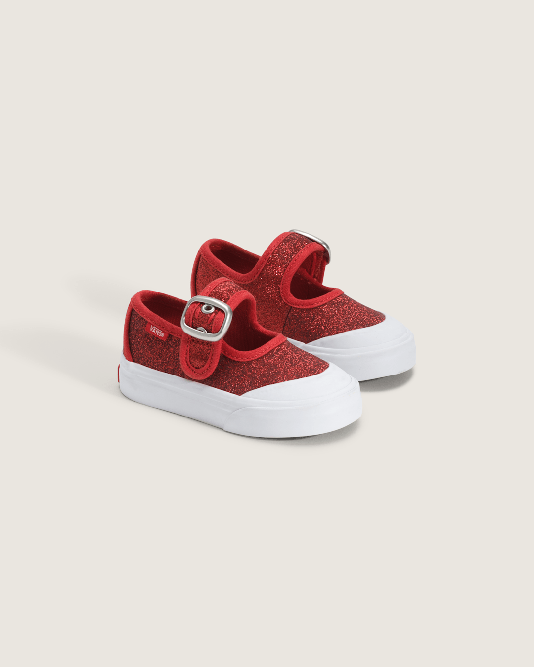 Vans Toddler Mary Jane Shoe in Glitter Red