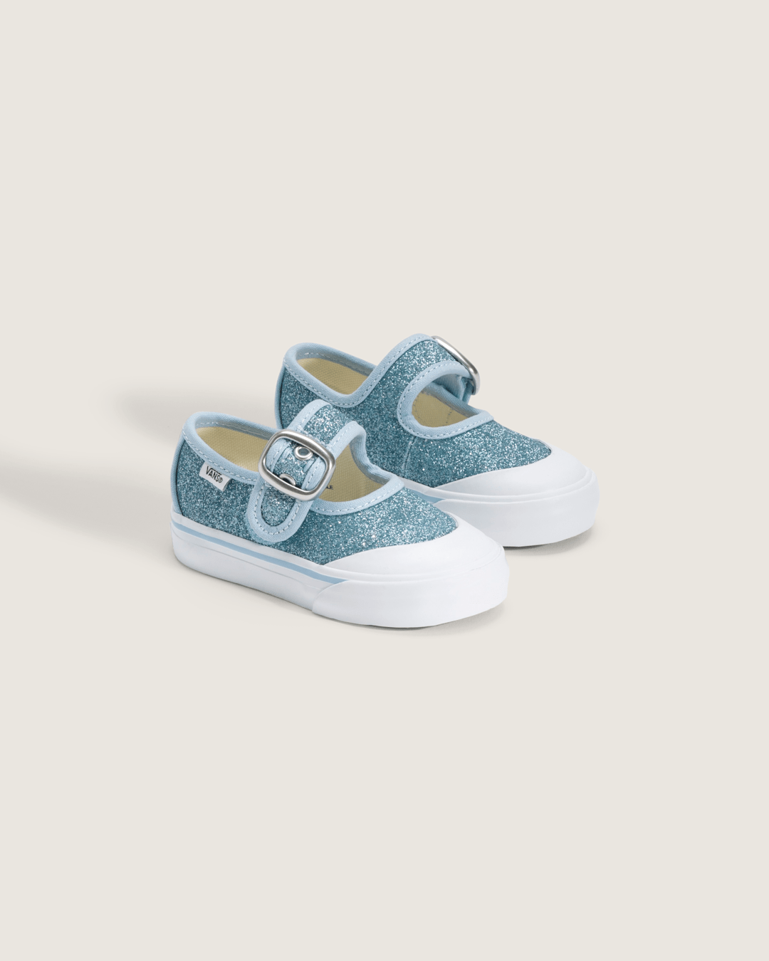 Vans Toddler Mary Jane Shoe in Glitter Cloud Blue