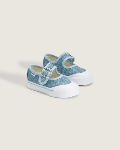 Vans Toddler Mary Jane Shoe in Glitter Cloud Blue