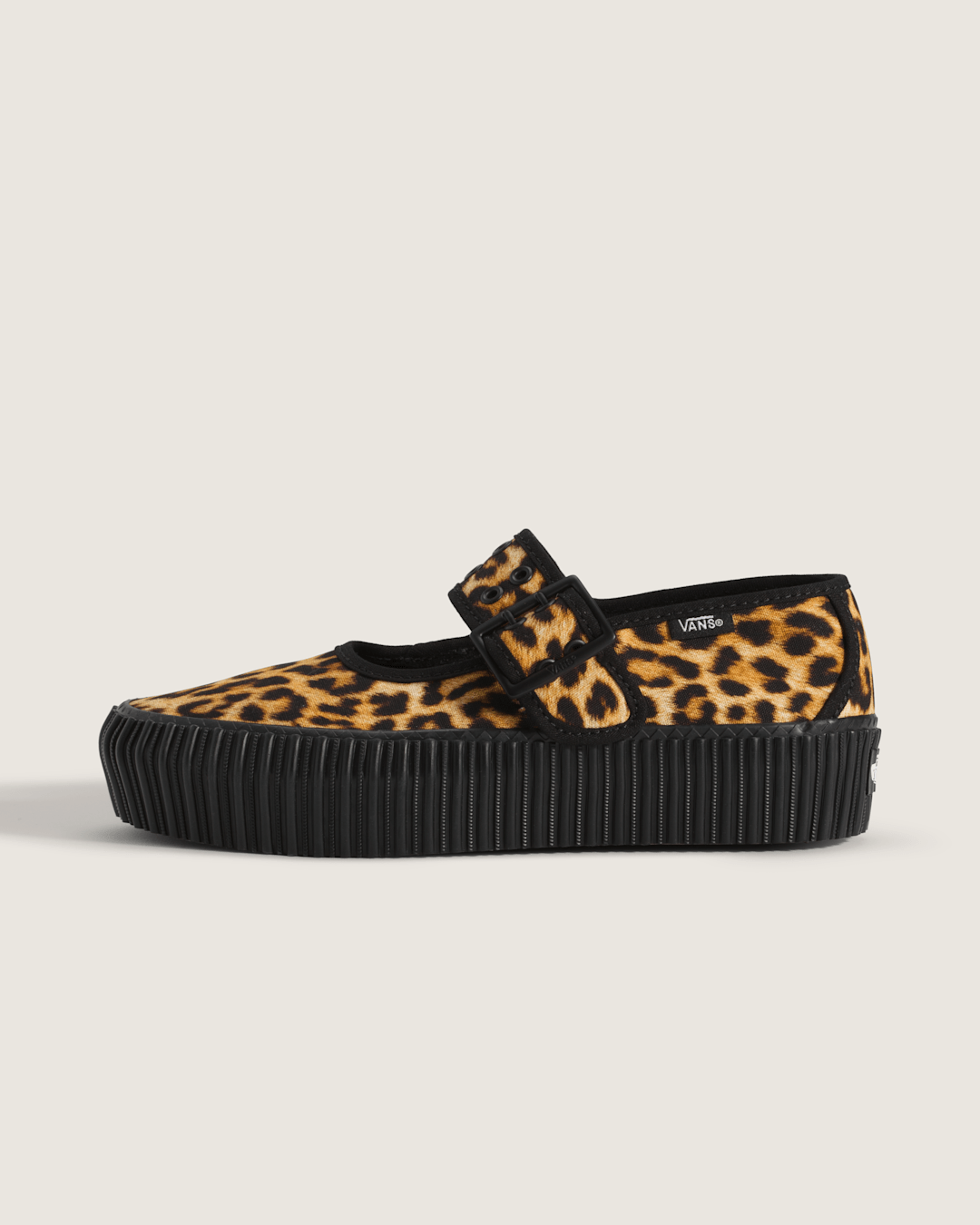 Vans Mary Jane Creeper Shoe in Leopard Brown / Black