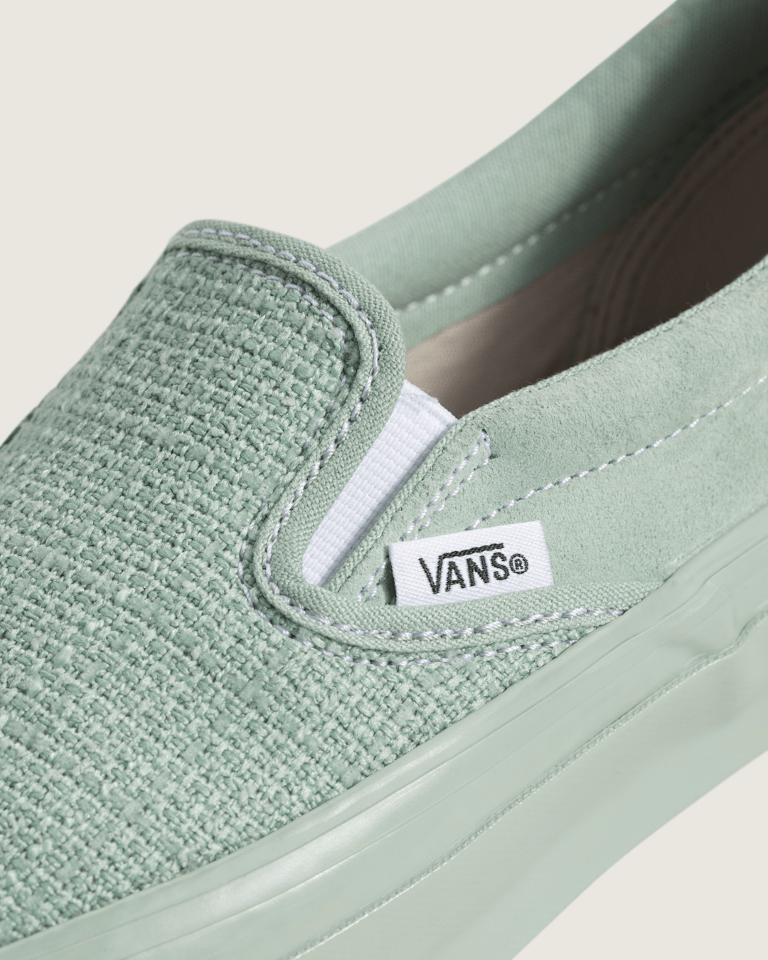Vans Premium Classic Slip-On Shoe in Olive Grey