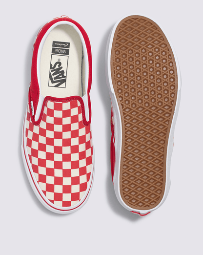 Vans Customs Classic Slip-On Checkerboard Wide Shoe in Customs