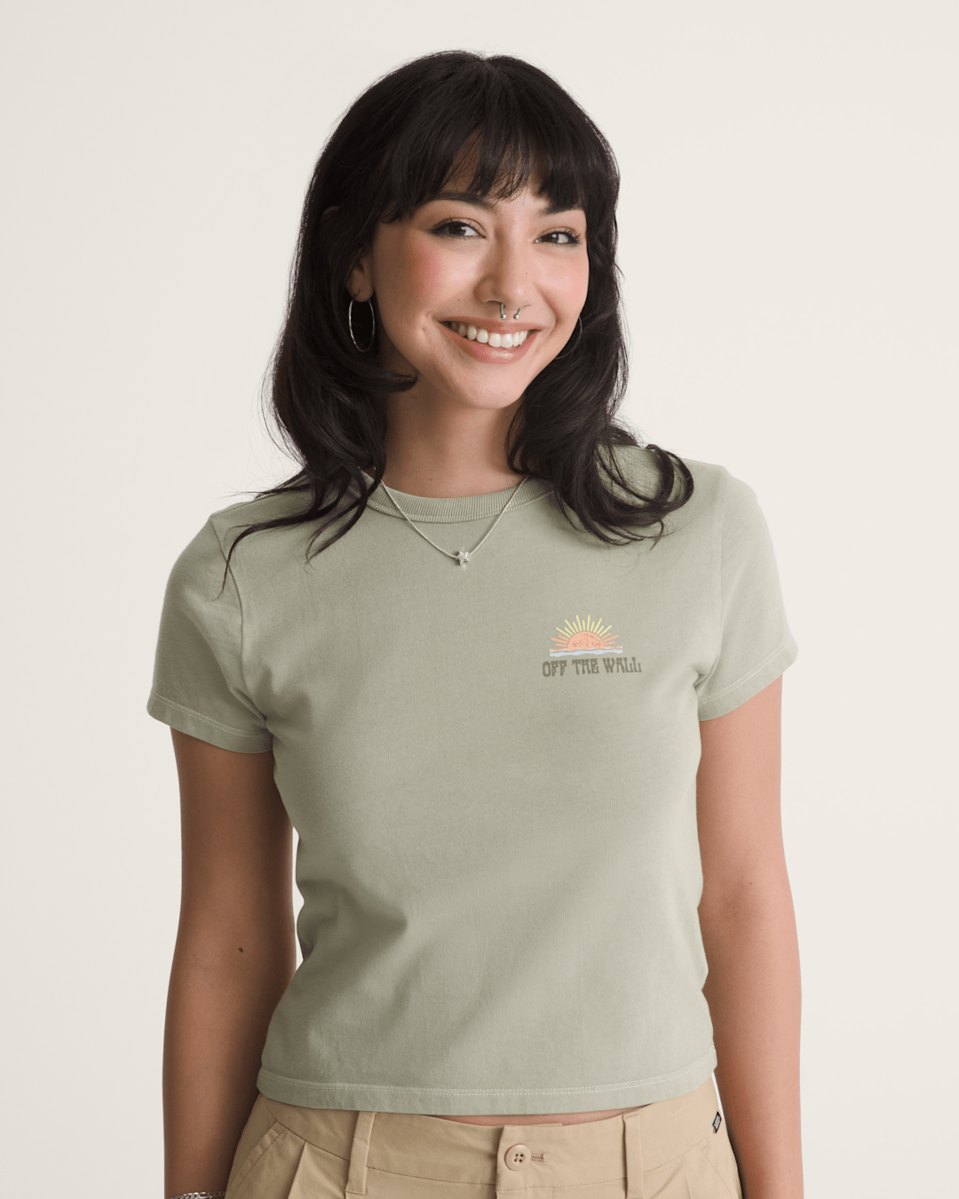 Vans Pipe Dream T-Shirt in Soft Sage Green