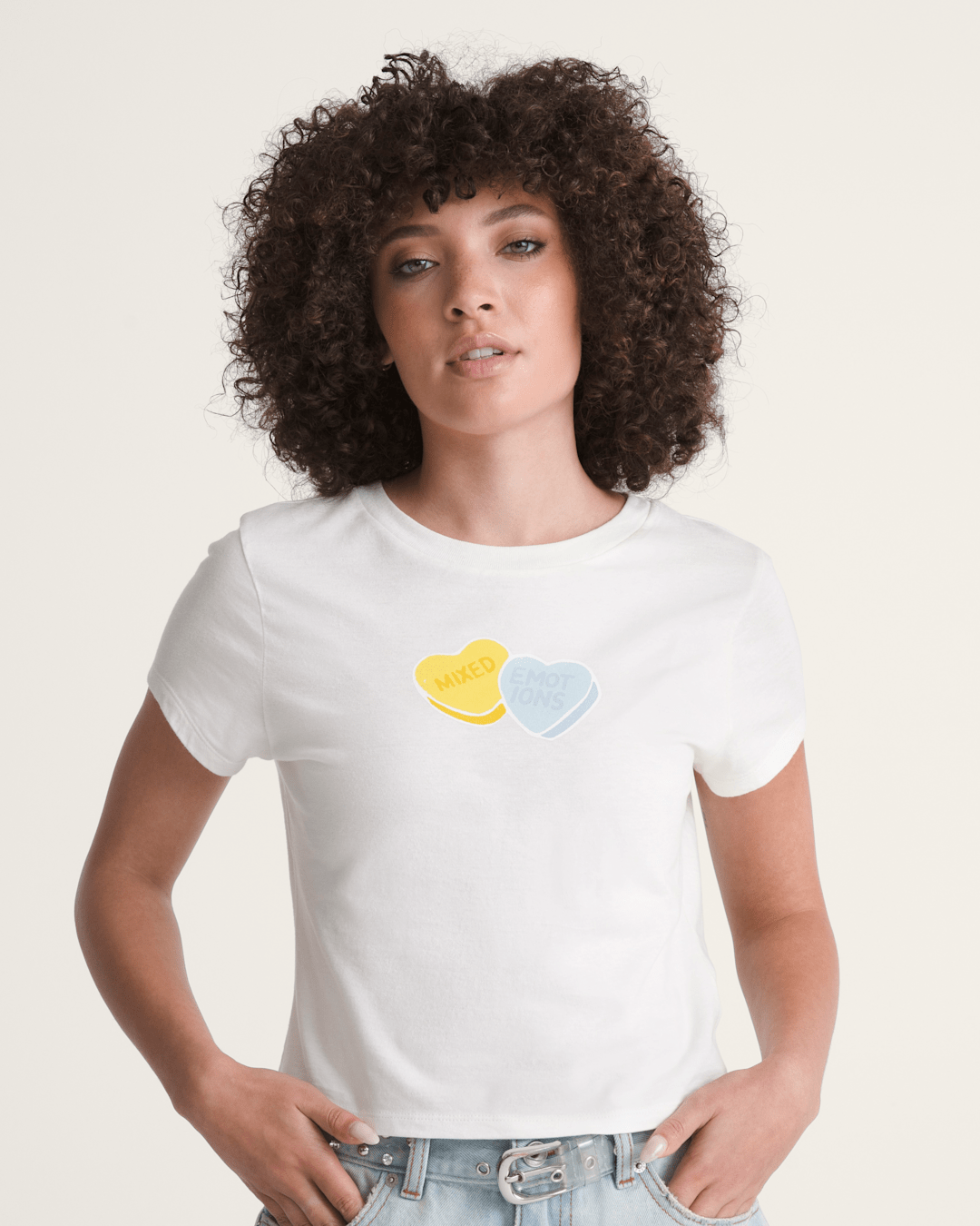 Vans Candy Mixed Emo T-Shirt in Marshmallow White