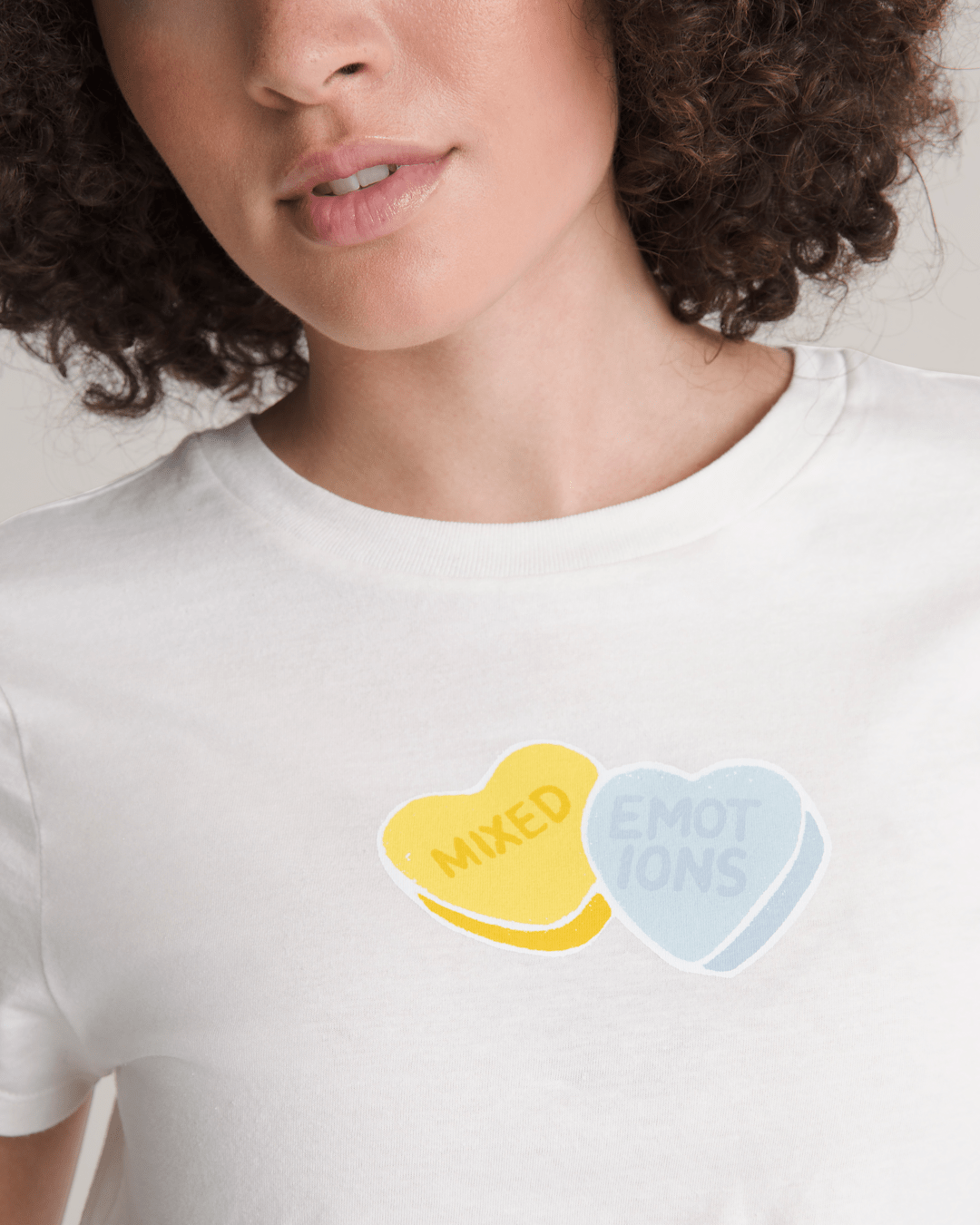 Vans Candy Mixed Emo T-Shirt in Marshmallow White
