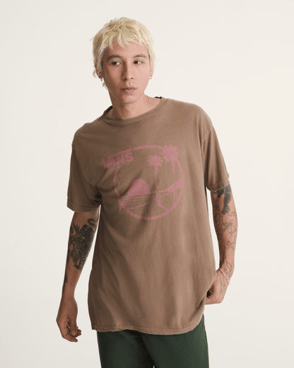Vans Waffle Shop Sun Vans Style T-Shirt in Brown