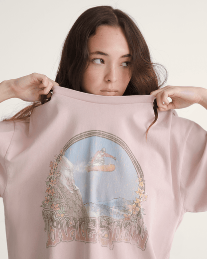 Vans Snow Chutes T-Shirt in Sepia Rose Pink