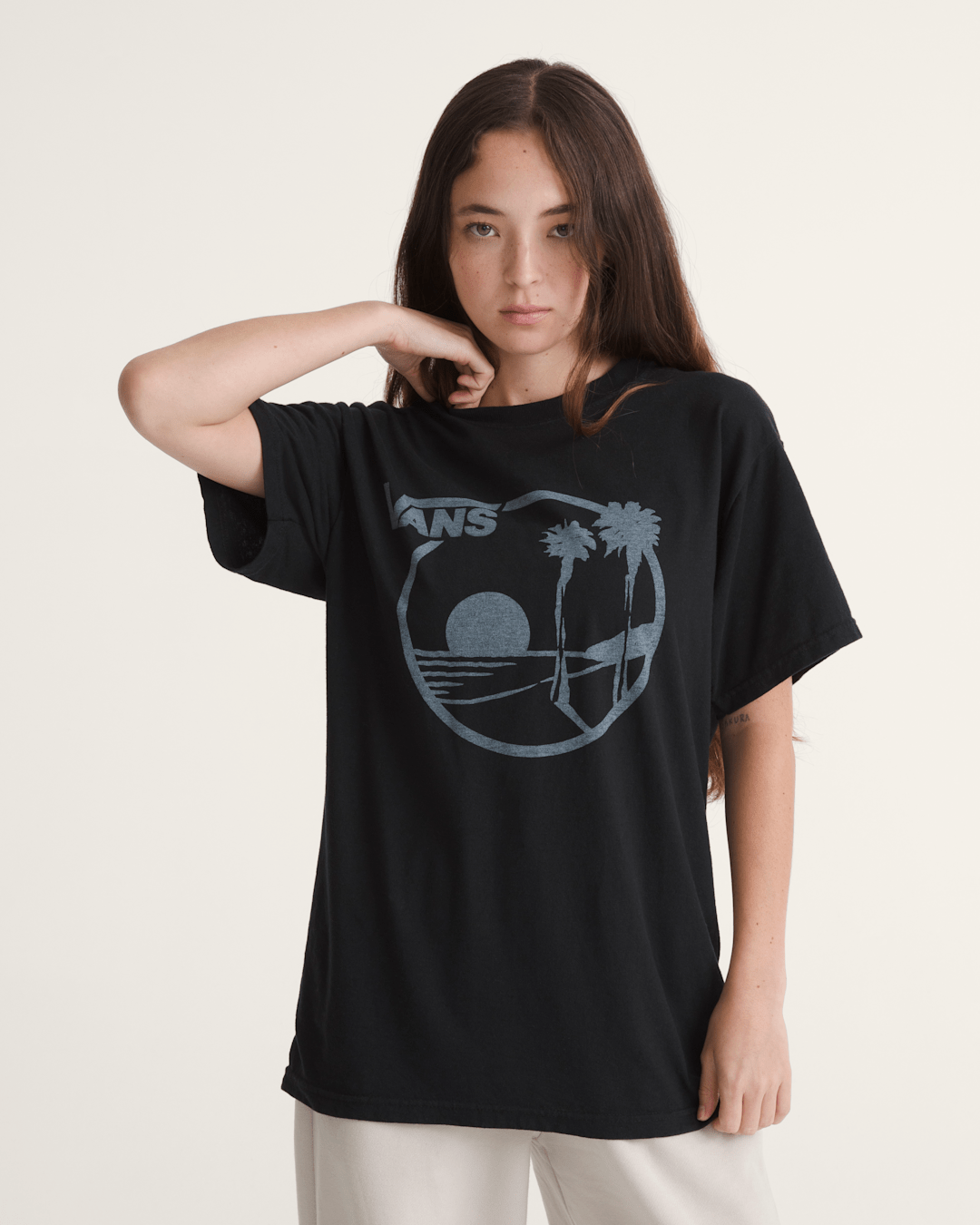 Vans Waffle Shop Sun Vans Style T-Shirt in Black