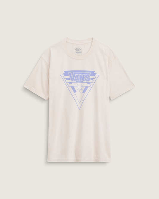 Vans Waffle Shop Wave Blend T-Shirt in Marshmallow White