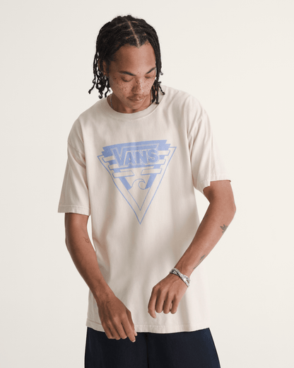 Vans Waffle Shop Wave Blend T-Shirt in Marshmallow White