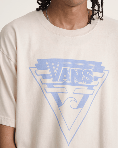 Vans Waffle Shop Wave Blend T-Shirt in Marshmallow White