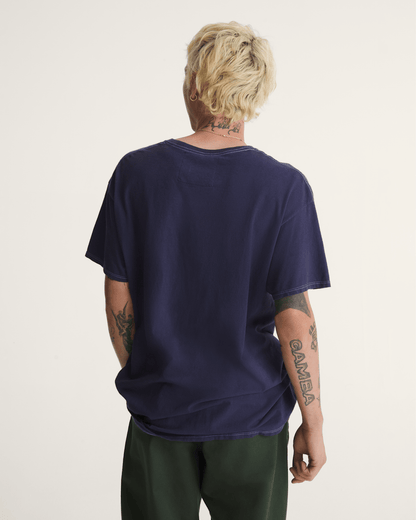 Vans Waffle Shop Skate Crest T-Shirt in Navy Blue