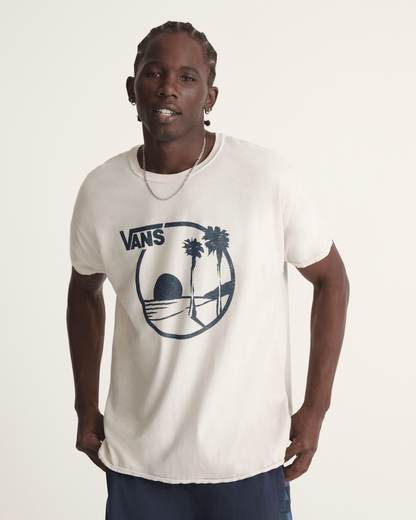 Vans Waffle Shop Sun Vans Style T-Shirt in Marshmallow