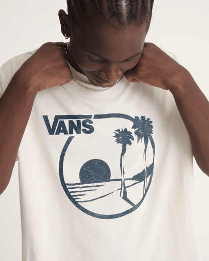 Vans Waffle Shop Sun Vans Style T-Shirt in Marshmallow