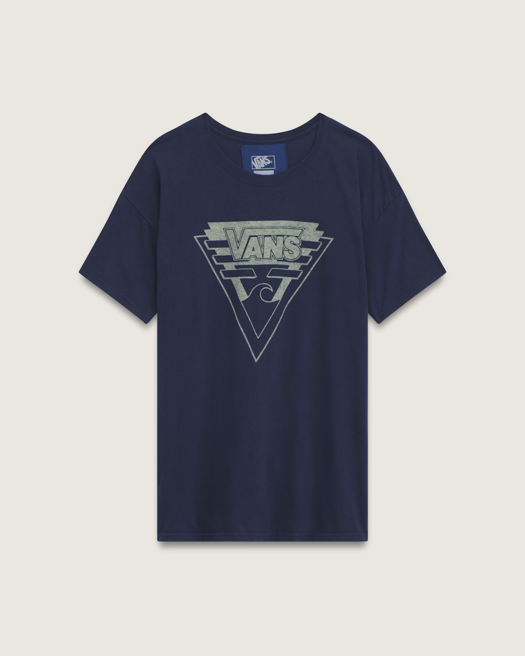 Vans Waffle Shop Wave Blend T-Shirt in Navy Blue